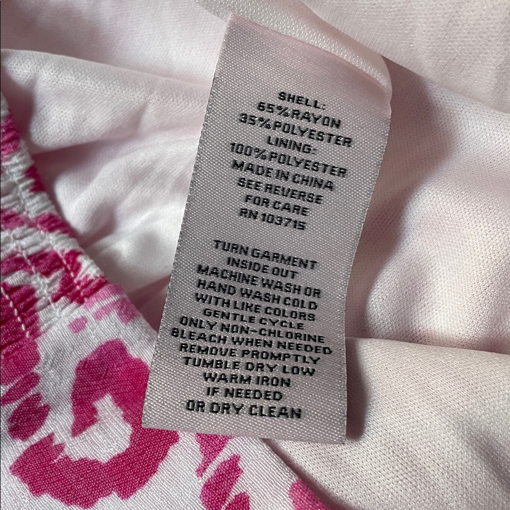 Pink And White Patterned Pants - image 4